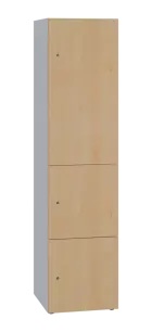 DOMINIT 431 úložná skříň 3-boxová, 1817x450x400 mm, korpus bílý, dvířka javor horský